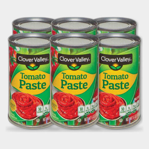 6 Cans Clover Valley Tomato Paste, 6 oz