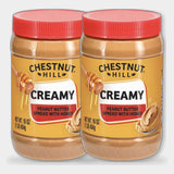 2 Jars Chestnut Hill Creamy Peanut Butter Spread with Honey, 16 oz