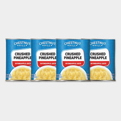 4 Cans Chestnut Hill Crushed Pineapple in Pineapple Juice, 20 oz