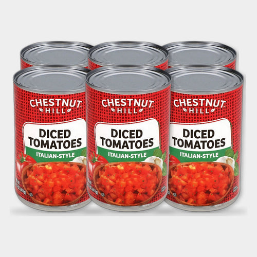 6 Cans Chestnut Hill Italian Style Diced Tomatoes, 14.5 oz