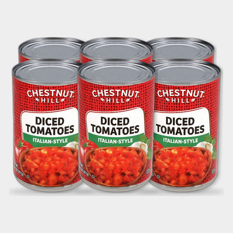 6 Cans Chestnut Hill Italian Style Diced Tomatoes, 14.5 oz
