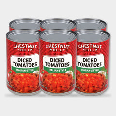 6 Cans Chestnut Hill Italian Style Diced Tomatoes, 14.5 oz