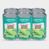 6 Cans Chestnut Hill No Salt Cut Green Beans, 14.5 oz