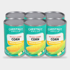 6 Cans Chestnut Hill No Salt Whole Kernel Corn, 15.25 oz
