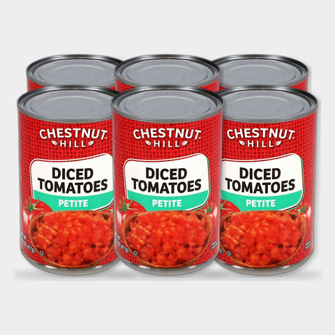 6 Cans Chestnut Hill Petite Diced Tomatoes, 14.5 oz