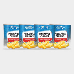 4 Cans Chestnut Hill Pineapple Chunks, 20 oz