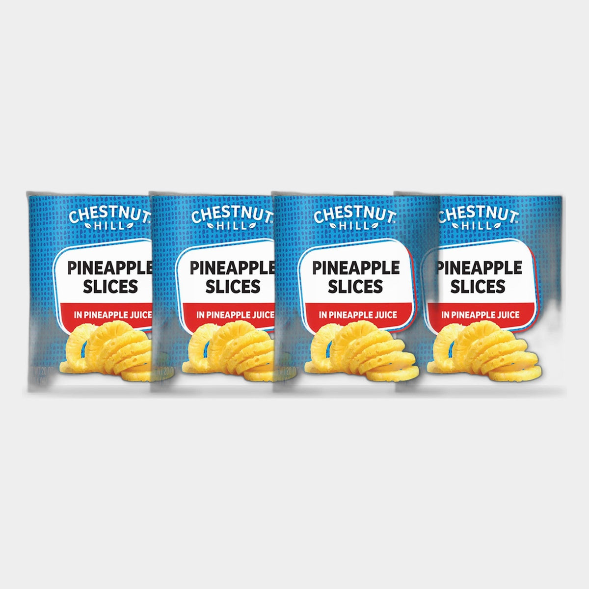 4 Cans Chestnut Hill Pineapple Slices, 20 oz
