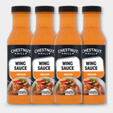 4 Bottles Chestnut Hill Wing Sauce Medium, 12 fl oz
