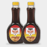 2 Bottles Clover Valley Butter Flavored Syrup, 24 fl oz