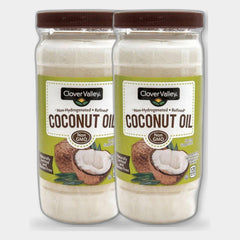 2 Bottles Clover Valley Coconut Oil, 15 oz