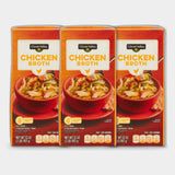 3 Cartons Clover Valley Chicken Broth, 32 oz