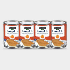 4 Cans Clover Valley Canned Pumpkin, 100% Pure Pumpkin, 15 oz