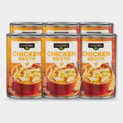 6 Cans Clover Valley Chicken Broth, 14.5 oz