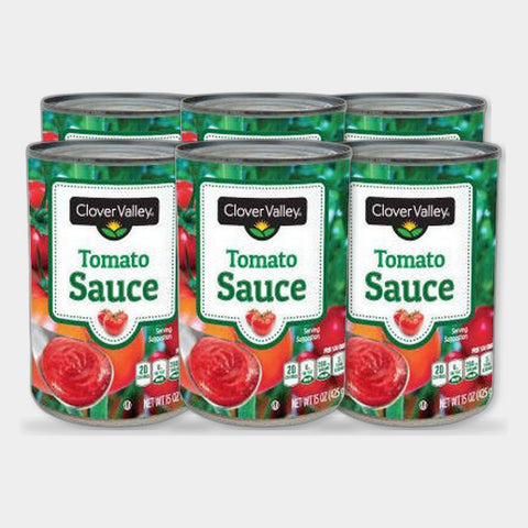 6 Cans Clover Valley Tomato Sauce, 15 oz