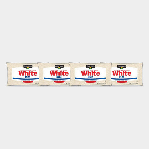 4 Bags Clover Valley Enriched White Rice, 32 oz