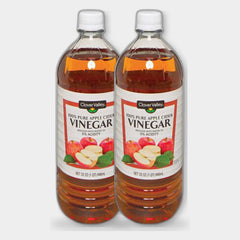 2 Bottles Clover Valley 5% Pure Apple Cider Vinegar, 32 oz