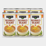6 Cans Clover Valley Refried Beans, 16 oz
