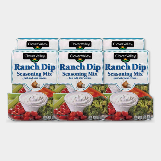 6 Packets Clover Valley Ranch Dip Seasoning Mix, 1 oz