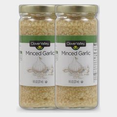 2 Jars Clover Valley Minced Garlic, 8 oz