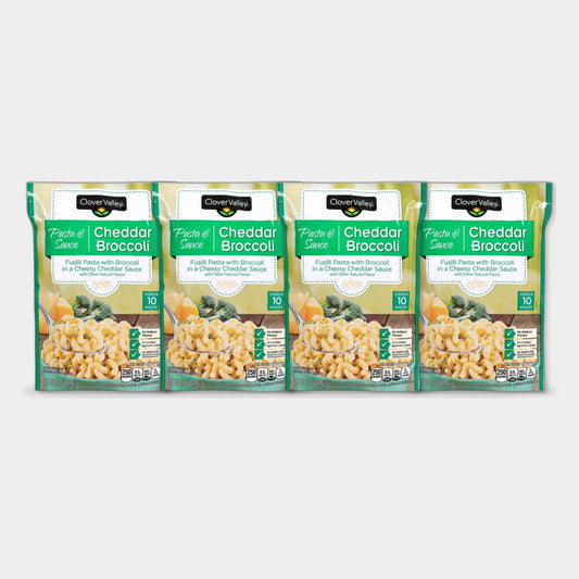 4 Boxes Clover Valley Cheddar Broccoli Fusilli Pasta, 4.8 oz