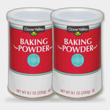 2 Boxes Clover Valley Baking Powder, 8.1 oz