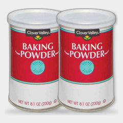 2 Boxes Clover Valley Baking Powder, 8.1 oz