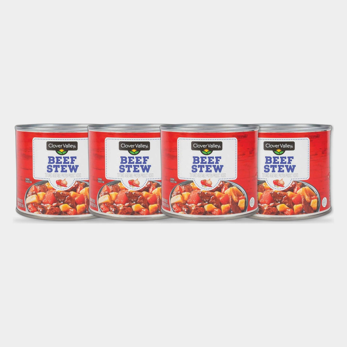 4 Cans Clover Valley Canned Beef Stew, 20 oz