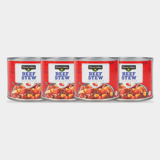 4 Cans Clover Valley Canned Beef Stew, 20 oz