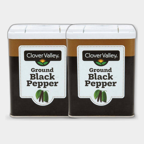 2 Jars Clover Valley Black Pepper, 3 oz