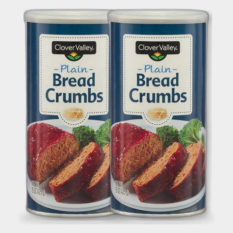 2 Bags Clover Valley Plain Bread Crumbs, 15 oz