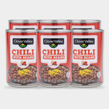 6 Cans Clover Valley Chili with Beans, 15 oz
