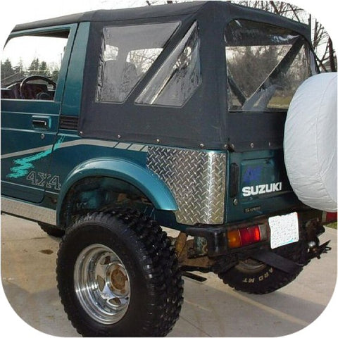 New Diamond Plate Corner Skins for Soft Top Suzuki Samurai fender