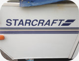 Decal for Starcraft Pop Up Tent Camper Travel Trailer Sticker Blue logo 8 10 12