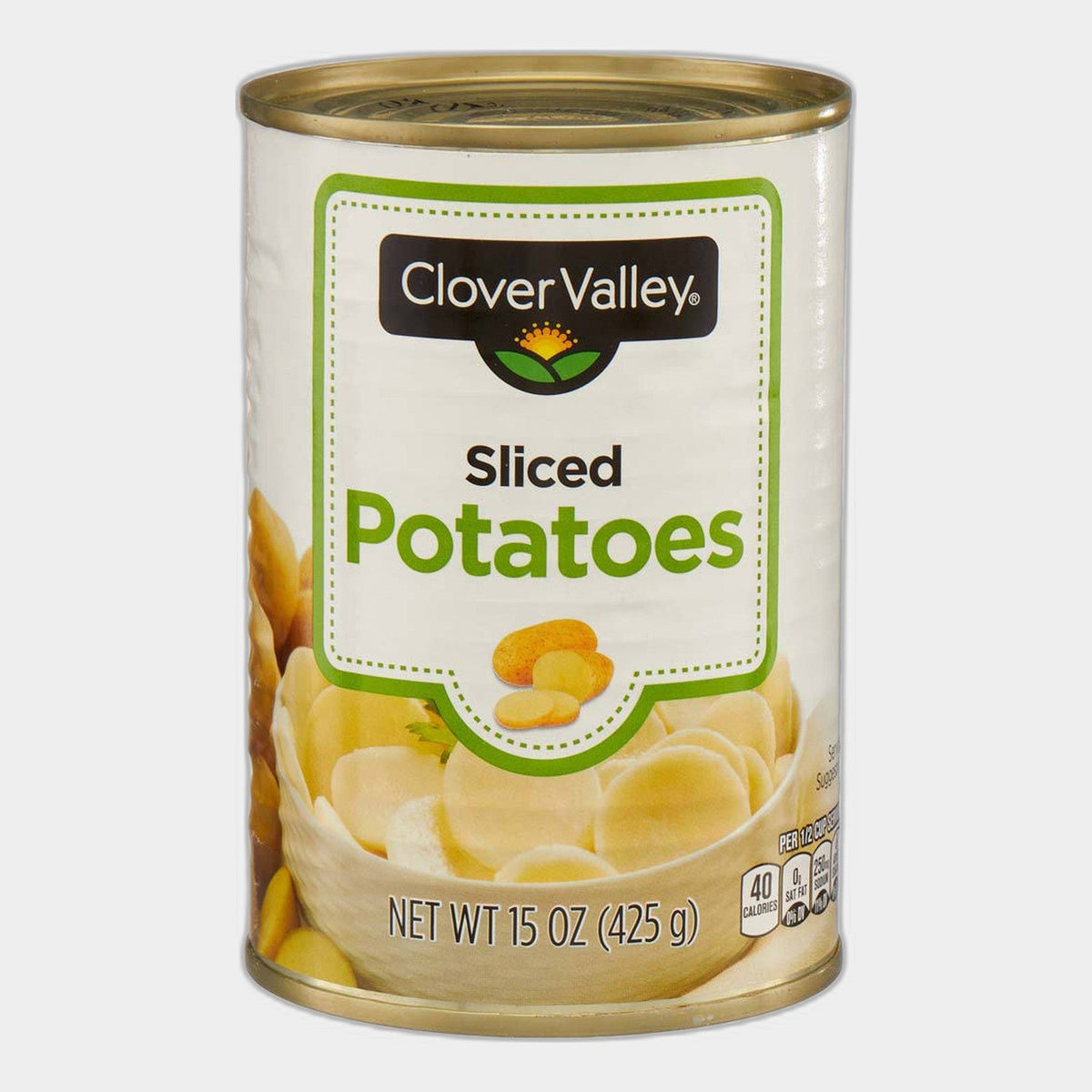 6 Cans Clover Valley Canned Sliced Potatoes, 15 oz