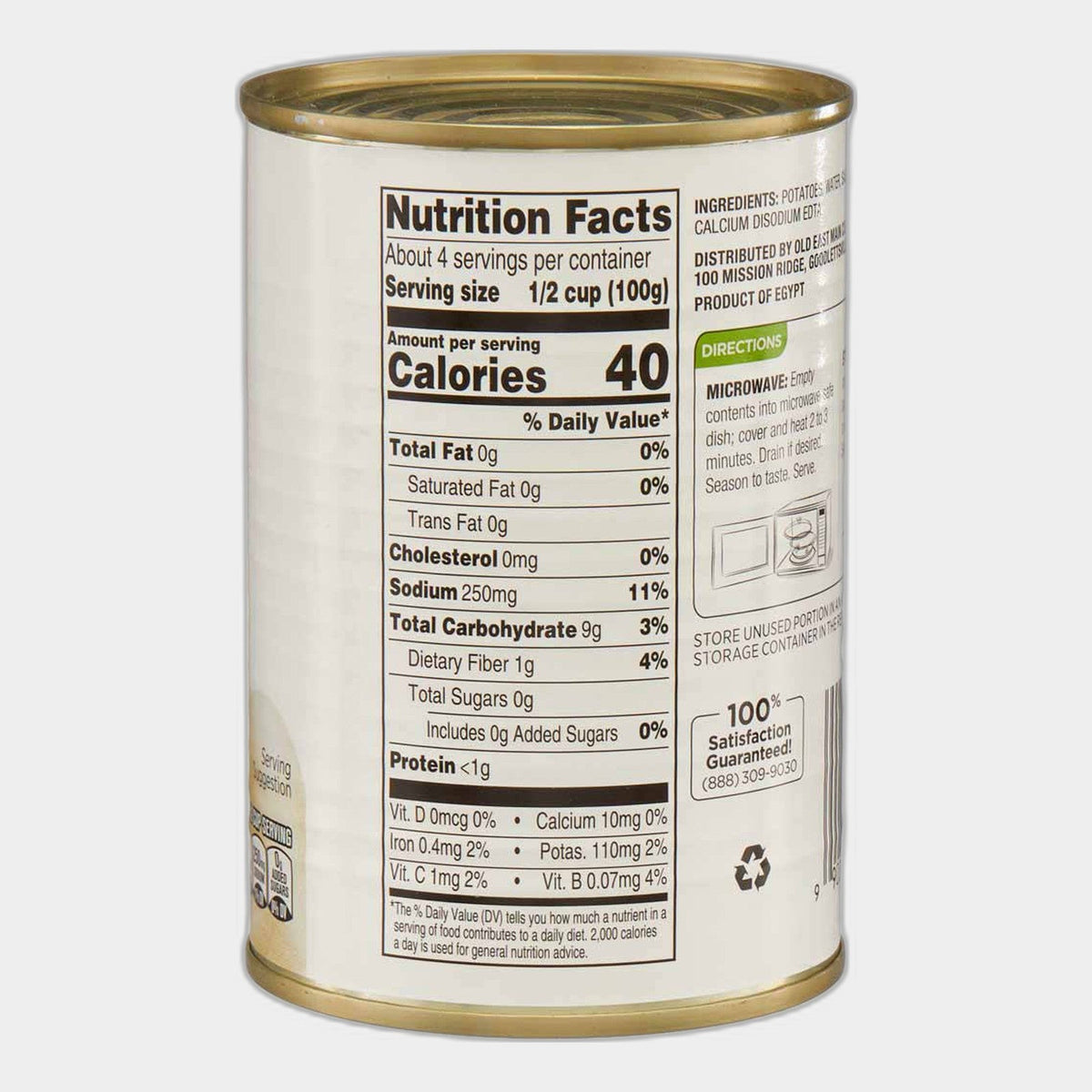 6 Cans Clover Valley Canned Sliced Potatoes, 15 oz