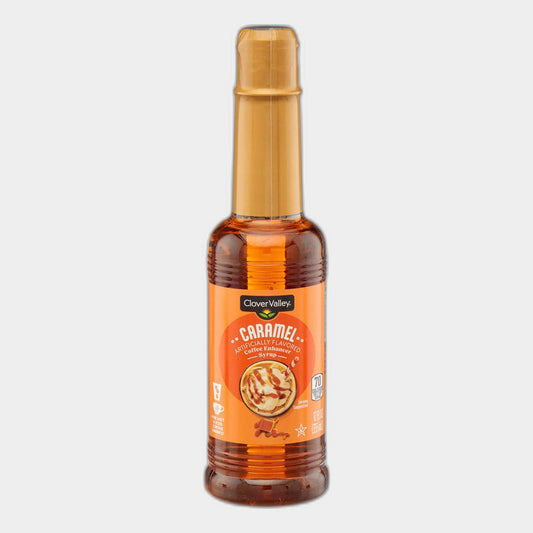 Clover Valley Caramel Flavored Coffee Enhancer Syrup, 12 fl oz