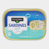 6 Cans Clover Valley Wild Caught Sardines in Soybean Oil, 3.75 oz