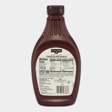 2 Bottles Clover Valley Chocolate Syrup, 24 oz