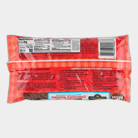 2 Bags Clover Valley Mini Semi-Sweet Chocolate Morsels, 10 oz