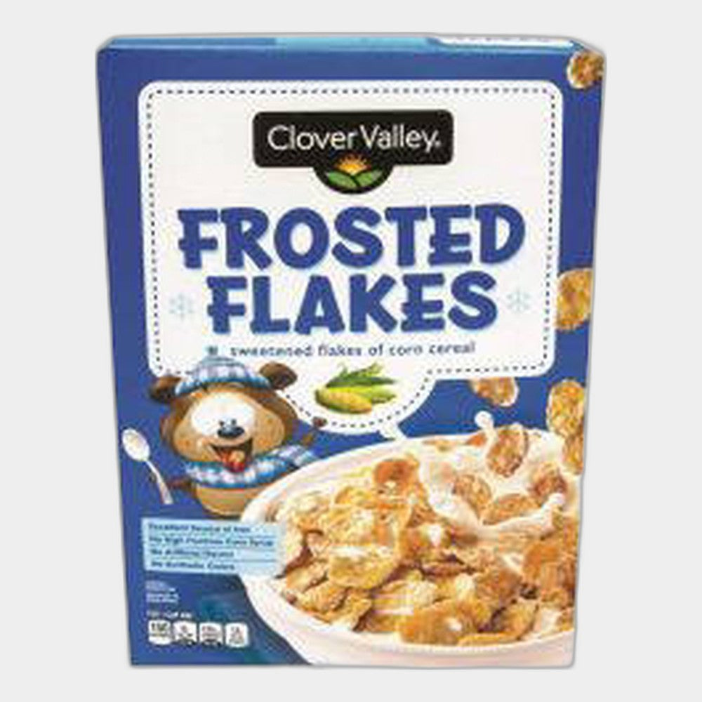 2 Boxes Clover Valley Frosted Flakes Breakfast Cereal, 10.5 oz