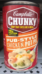 12 Campbell's CHUNKY Pub Style Chicken Pot Pie Soup 18.8 oz Cans FREE SHIP