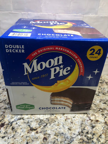 24 DOUBLE Decker Chocolate Moon Pie Graham Marshmallow MoonPie Cake Original