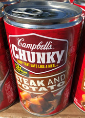 12 Campbell's CHUNKY Steak & Potato Soup 18.8 oz Cans FREE SHIP