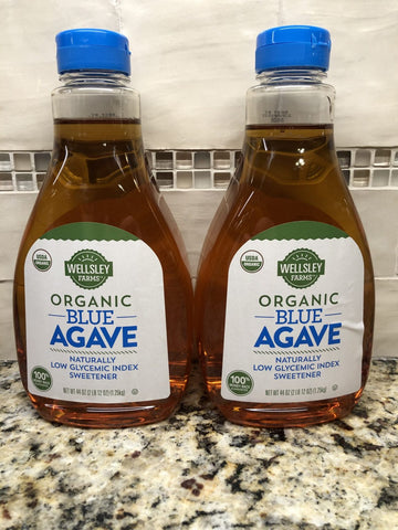 2 Bottles Wellsley Farms Organic Blue Agave Sweetener 88 oz