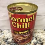 12 CANS Hormel Chili with NO Beans 15 oz Hamburger Sauce Hot Dog Dip Bowl