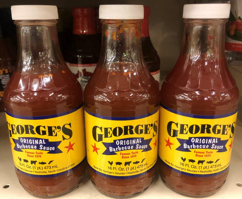 3 Bottles George's Original Barbecue Sauce 16 oz BBQ Marinade Pork Dip FREE SHIP