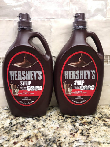 2 Bottles Hershey's Chocolate Syrup 48 oz Milk Ice Cream Dessert