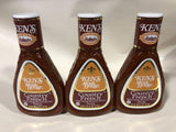 3 BOTTLES Ken's Steak House Country French w Orange Blossom Honey Salad Dressing 16 oz Bottle