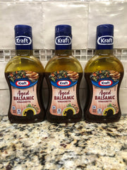 3 BOTTLES Kraft Aged Balsamic Vinaigrette Salad Dressing 14 oz Oil FREE SHIP